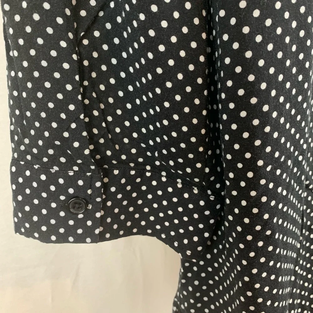 Christopher and Banks polka dot button up dress shirt, size M - Picture 3 of 3